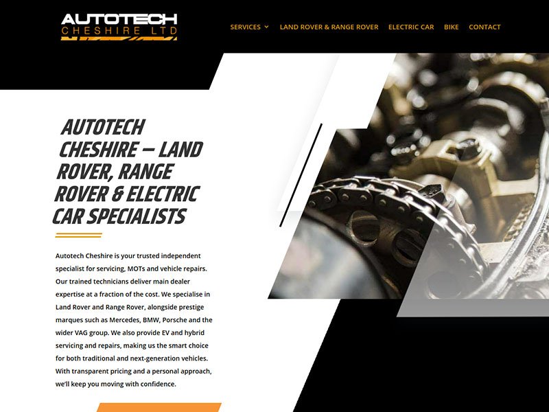 Auto Tech Cheshire website